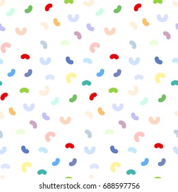Vector illustration of seamless pattern of colorful jelly belly