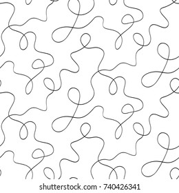 Vector illustration of seamless pattern of curved lines 