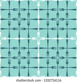 Vector illustration of seamless pattern with cutlery.