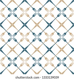 Vector illustration of seamless pattern with cutlery.