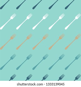 Vector illustration of seamless pattern with cutlery.