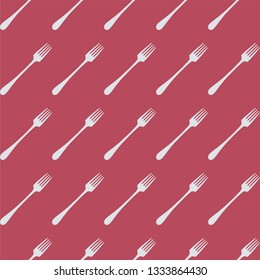 Vector illustration of seamless pattern with cutlery.