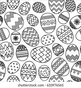 Vector Illustration. Seamless Pattern with  Easter Eggs. Vector Illustration. Element of Easter Decoration Design. Wrapping paper, Background/