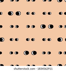 Vector illustration of seamless pattern with eyes.