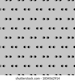 Vector illustration of seamless pattern with eyes.