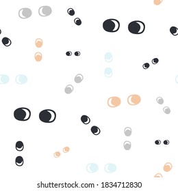 Vector illustration of seamless pattern with eyes.