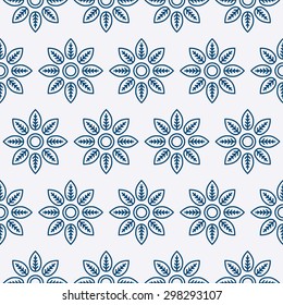 Vector illustration of a seamless pattern of flowers.