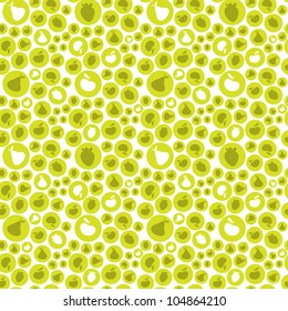 Vector illustration of a seamless pattern with fruits
