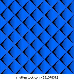 Vector illustration of seamless pattern with gradient on indigo background. The pattern resembles the scales. It can be used in the design of cloth, packaging, wrapping paper, wallpaper, etc.