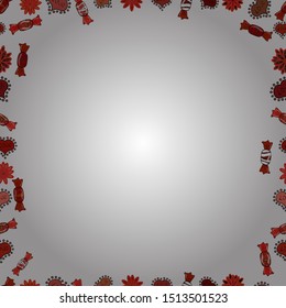 Vector illustration. Seamless pattern. Hand-drawn doodle frames.Illustration in red, black and white colors.