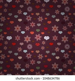 Vector illustration. Seamless pattern Heart Valentine card love hearts. Sketch designed loves heart. Graphic hearts love on brown, neutral and black colors. Couple romantic love heart.