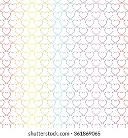 Vector illustration seamless pattern with hearts