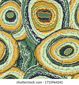 vector illustration of seamless pattern inspired by texture of  gem stone slices, striped texture. Nice to do textile prints, wrapping paper, wall paper etc.