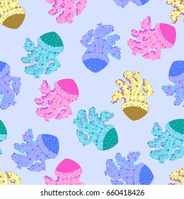 Vector illustration of a seamless pattern of jellyfish