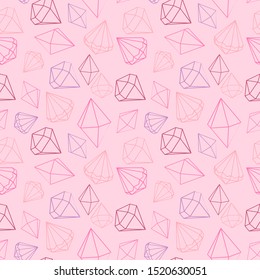 Vector illustration seamless pattern jewels, diamond. Decorative background