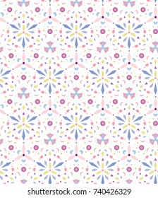 Vector illustration of seamless pattern of kaleidoscope