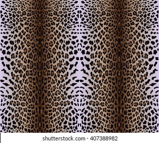 Vector illustration of seamless pattern with leopard skin. Panther background.  Animal fashion textile print. 