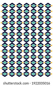 Vector illustration of seamless pattern logo background template, combined with the shape of the mountain, the mosque dome below, and the yellow orange star octagon on it. 4000x6000 pixel perfect.