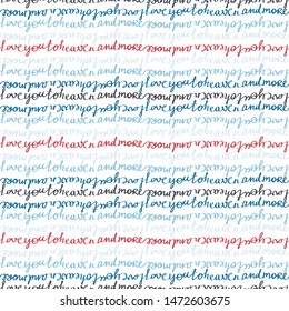 Vector illustration of seamless pattern with message.