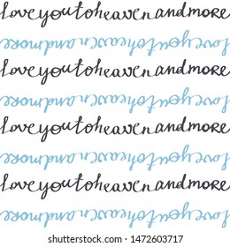 Vector illustration of seamless pattern with message.