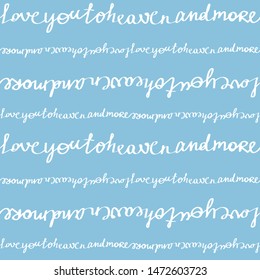 Vector illustration of seamless pattern with message.