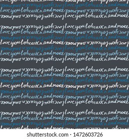 Vector illustration of seamless pattern with message.