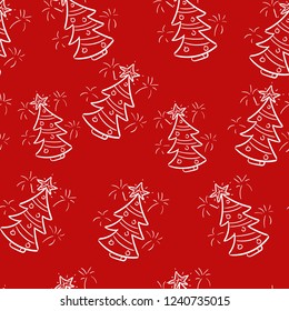 Vector illustration. Seamless pattern of New Year elements. Good for card/invitation/banner template. - Shutterstock ID 1240735015
