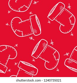 Vector illustration. Seamless pattern of New Year elements. Good for card/invitation/banner template.