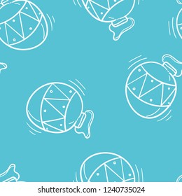 Vector illustration. Seamless pattern of New Year elements. Good for card/invitation/banner template.