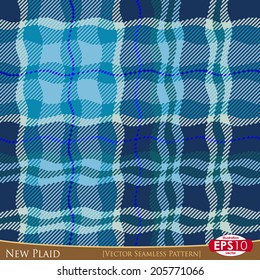 Vector illustration seamless pattern. New plaid textile variant with high detail made fabric texture (pixel).