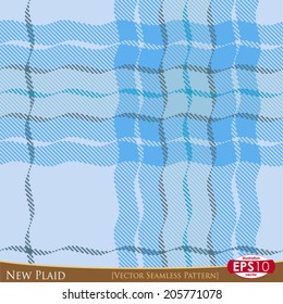Vector illustration seamless pattern. New plaid textile variant with high detail made fabric texture (pixel).