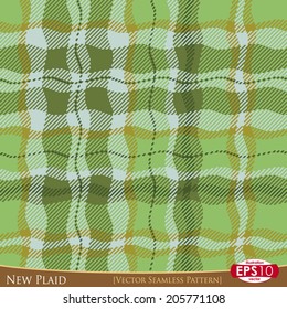 Vector illustration seamless pattern. New plaid textile variant with high detail made fabric texture (pixel).