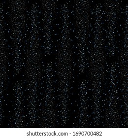 Vector illustration seamless pattern with numerous stars in the night sky black background sparkling with sparks of light