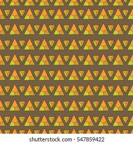 Vector illustration of seamless pattern on brown background. It can be used in the design of cloth, packaging, wallpaper, etc.