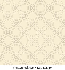 Vector Illustration. Seamless Pattern With Ornament, Decorative Border. Design For Print Fabric, Wallpaper, Interior deocoration.