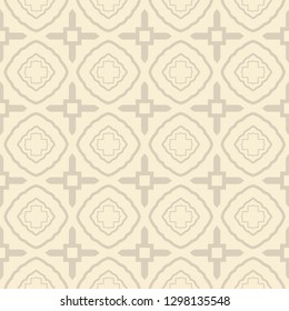 Vector Illustration. Seamless Pattern With Ornament, Decorative Border. Design For Print Fabric, Wallpaper, Interior deocoration.