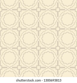 Vector Illustration. Seamless Pattern With Ornament, Decorative Border. Design For Print Fabric, Wallpaper, Interior deocoration.