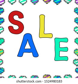 Vector illustration. Seamless pattern. Picture in black, white and green colors. Summer sale banner with background, exotic design for banner, flyer, invitation, poster, web site or greeting card.