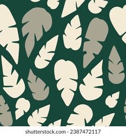 Vector illustration. Seamless pattern of plant leaves. Print for fabric and wallpaper.