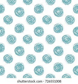 Vector illustration of seamless pattern with polka dots.