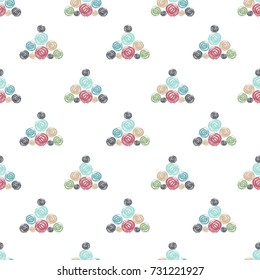 Vector illustration of seamless pattern with polka dots.