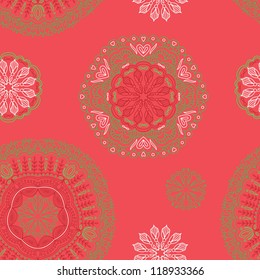 Vector illustration with seamless pattern for print.