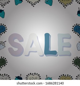 Ilustración vectorial. Patrón sin problemas. Diseño de plantilla de banner de venta, oferta especial de venta masiva. Banner de oferta especial de fin de temporada. Ilustración en colores blanco, neutro y gris.