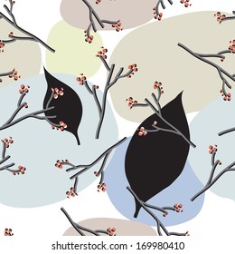 Vector illustration of a seamless pattern in scandinavian style