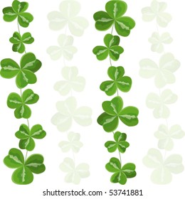 Vector illustration of seamless pattern shamrock background