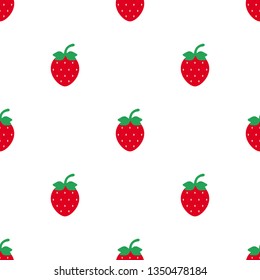 Vector illustration of seamless pattern of strawberries