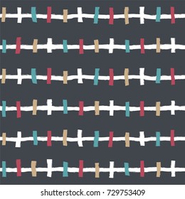 Vector illustration of seamless pattern with stripes.