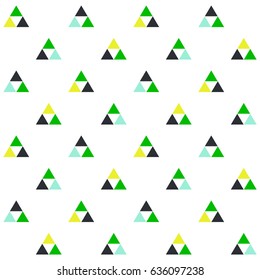 Vector illustration of seamless pattern with triangle.