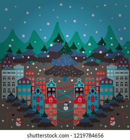 Vector illustration. Seamless pattern with watercolor sweets candies, hand drawn isolated on a blue, black, red and green background.
