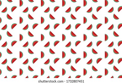 VECTOR-ILLUSTRATION VON SEELLOSEN MUSTERN VON WASSERMELONSTÜCKEN